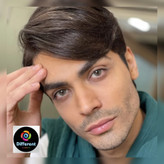 لنز رنگی کورال برند آیس کالر (سبز یشمی عسلی بدون دور)