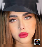 لنز رنگی ونوس برند آیس کالر (طوسی میکس سبزعسلی بدون دور)