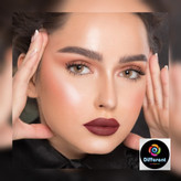 لنز رنگی کُر مارون برند نچرال (عسلی روشن بدون دور)