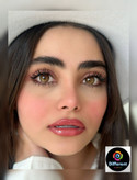 لنز رنگی لاکچری هیزل برند یونیک (عسلی دور دار)