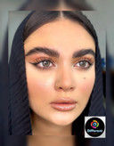 لنز رنگی طوسی دور دار مون برند یونیک