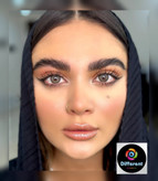لنز رنگی طوسی دور دار مون برند یونیک
