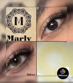لنز رنگی مارلی امبر marly amber سبز عسلی طبیعی