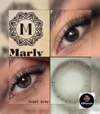 لنز رنگی آنجل گری مارلی angel gray marly طوسی زغالی دور دار