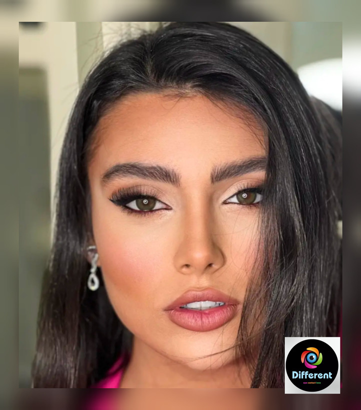 لنز رنگی آنجل گرین مارلی anjel green marly سبز تیره دور محو