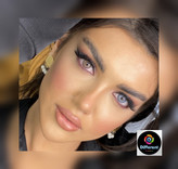 لنز رنگی لایت براون مارلی light brown marly عسلی خاکی رگه دار