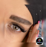 لنز رنگی لایت براون مارلی light brown marly عسلی خاکی رگه دار
