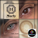 لنز رنگی لایت براون مارلی light brown marly عسلی خاکی رگه دار