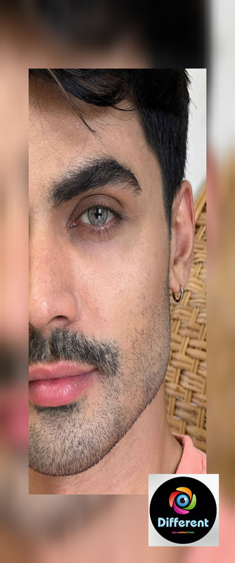 لنز رنگی لایت براون مارلی light brown marly عسلی خاکی رگه دار