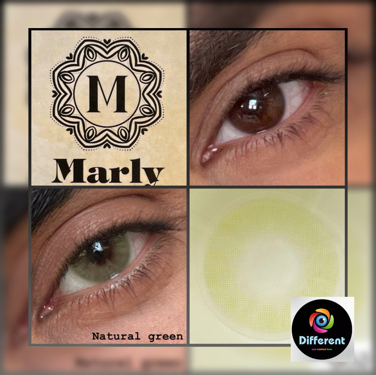 لنز رنگی نچرال گرین برند مارلی (natural green marly)