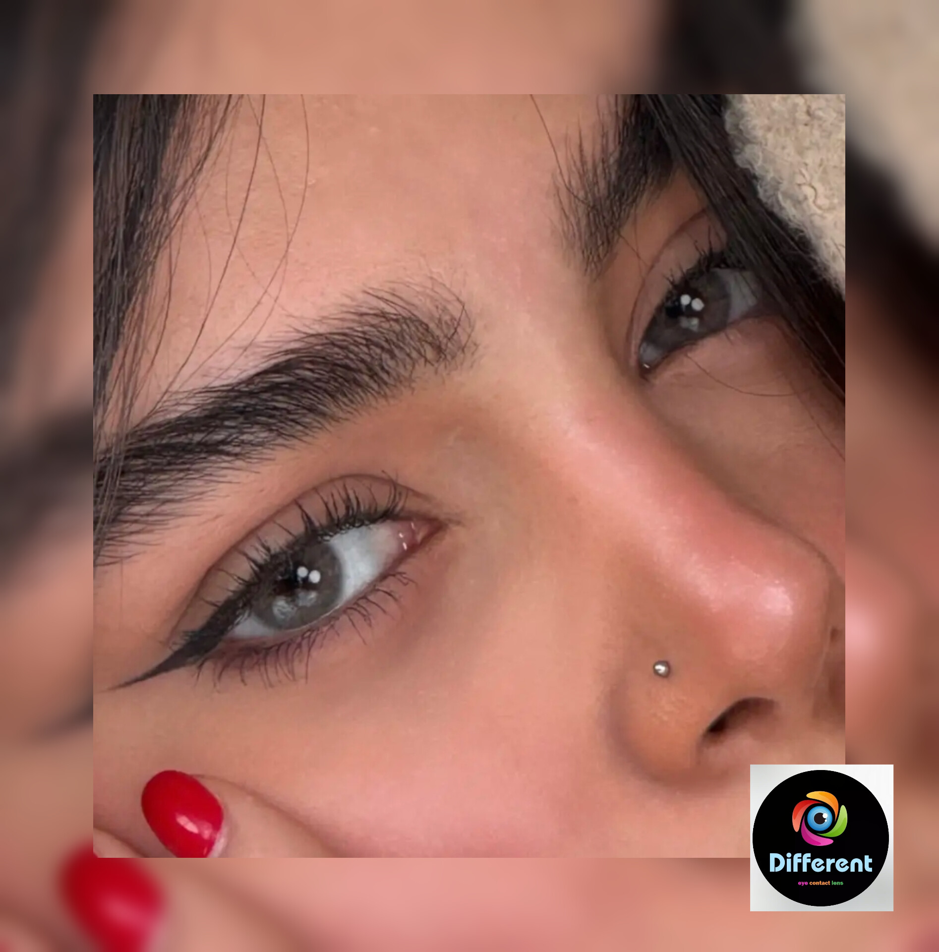 لنز رنگی ازور برند مارلی طوسی تیره بدون دور (Azure marly)