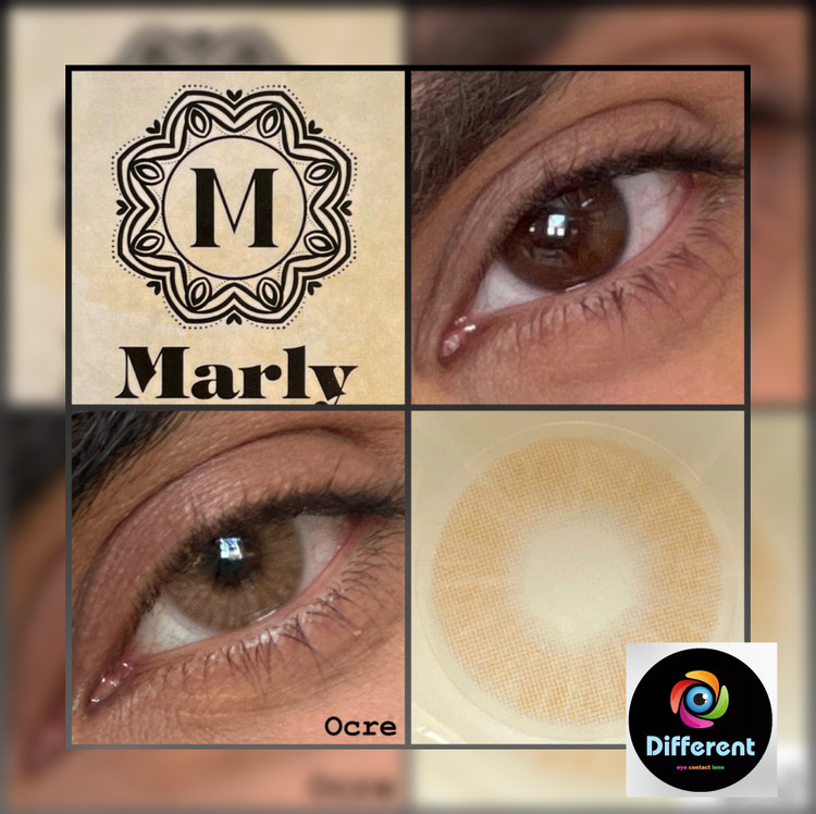 لنز رنگی اکر برند مارلی عسلی خاکی (ocre marly)