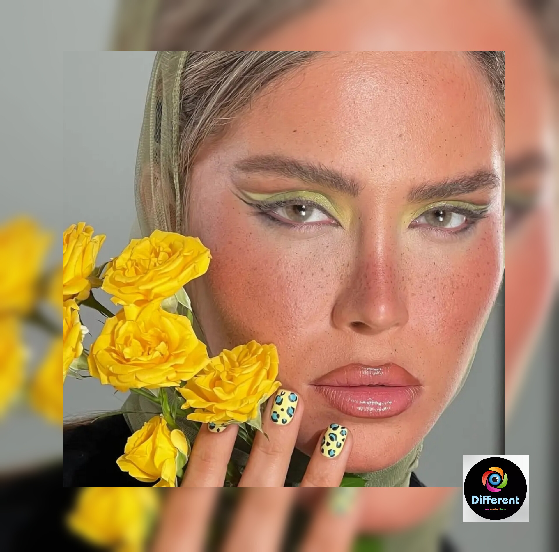 لنز رنگی مل برند مارلی سبز عسلی (mel marly)