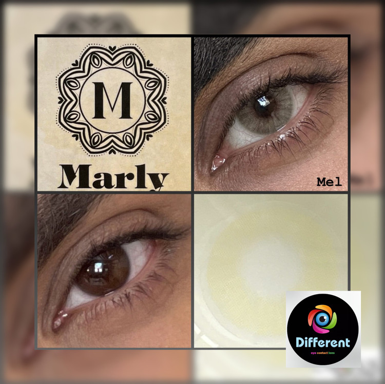 لنز رنگی مل برند مارلی سبز عسلی (mel marly)
