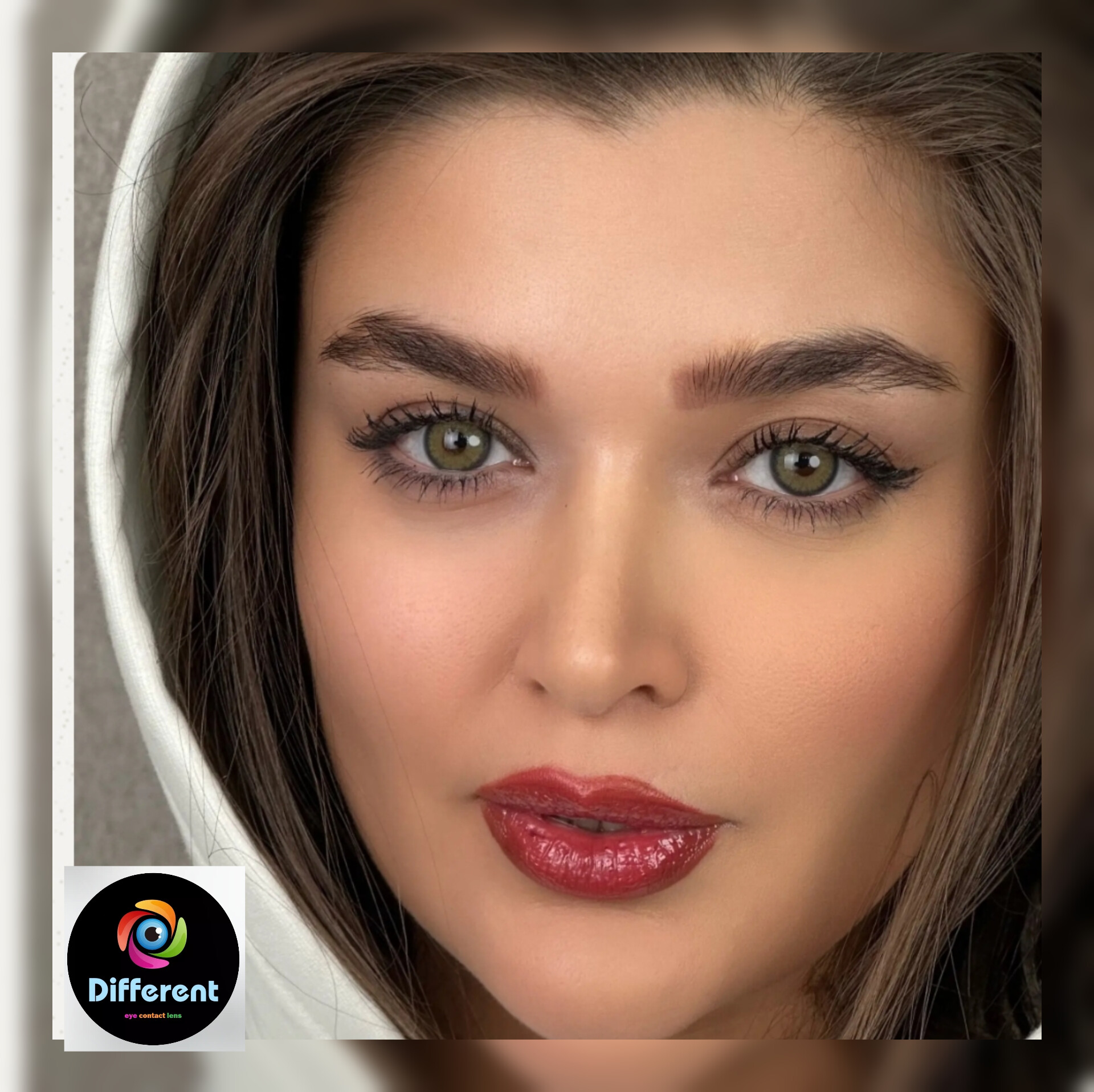 لنز رنگی لیا دریم برند مارلی سبز طوسی ( lia dream marly)